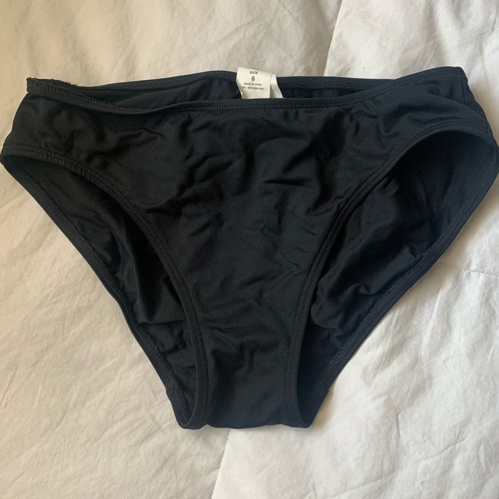 Women’s black bikini bottoms